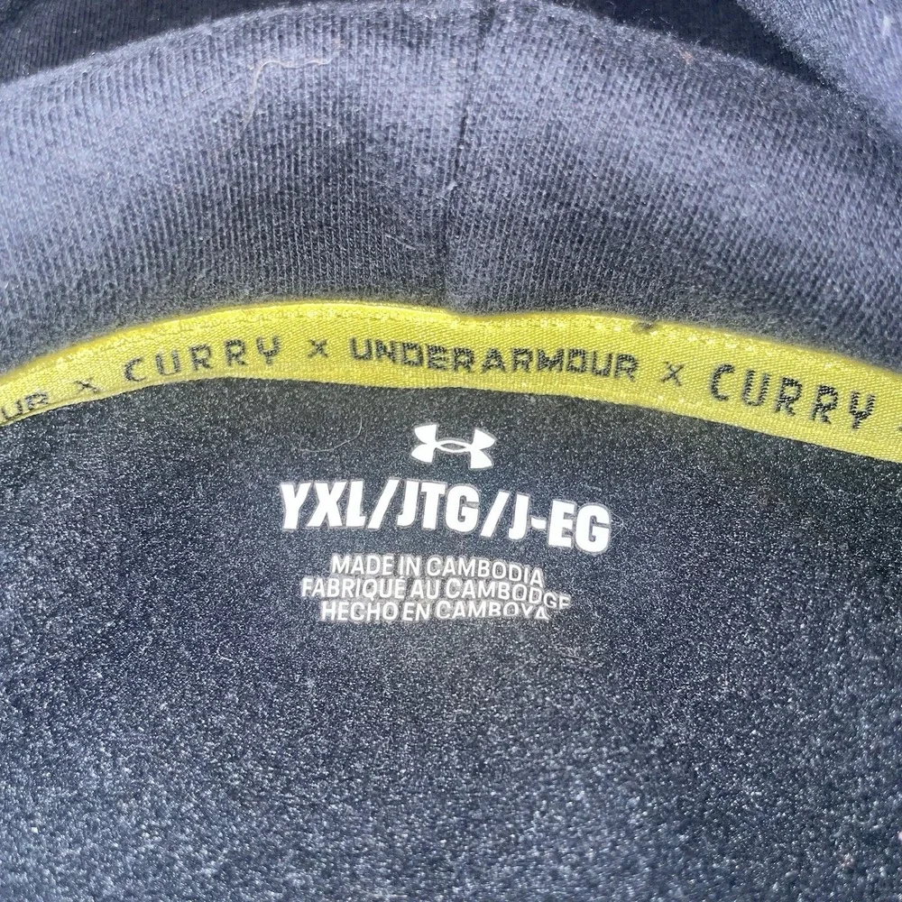 Under Armour Steph Curry NBA Warrior Splash Black Hoodie Graphic Logo - Youth XL